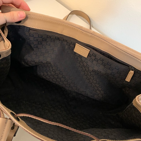 Gucci vintage Beige Suede/Leather bag - Picture 12 of 16